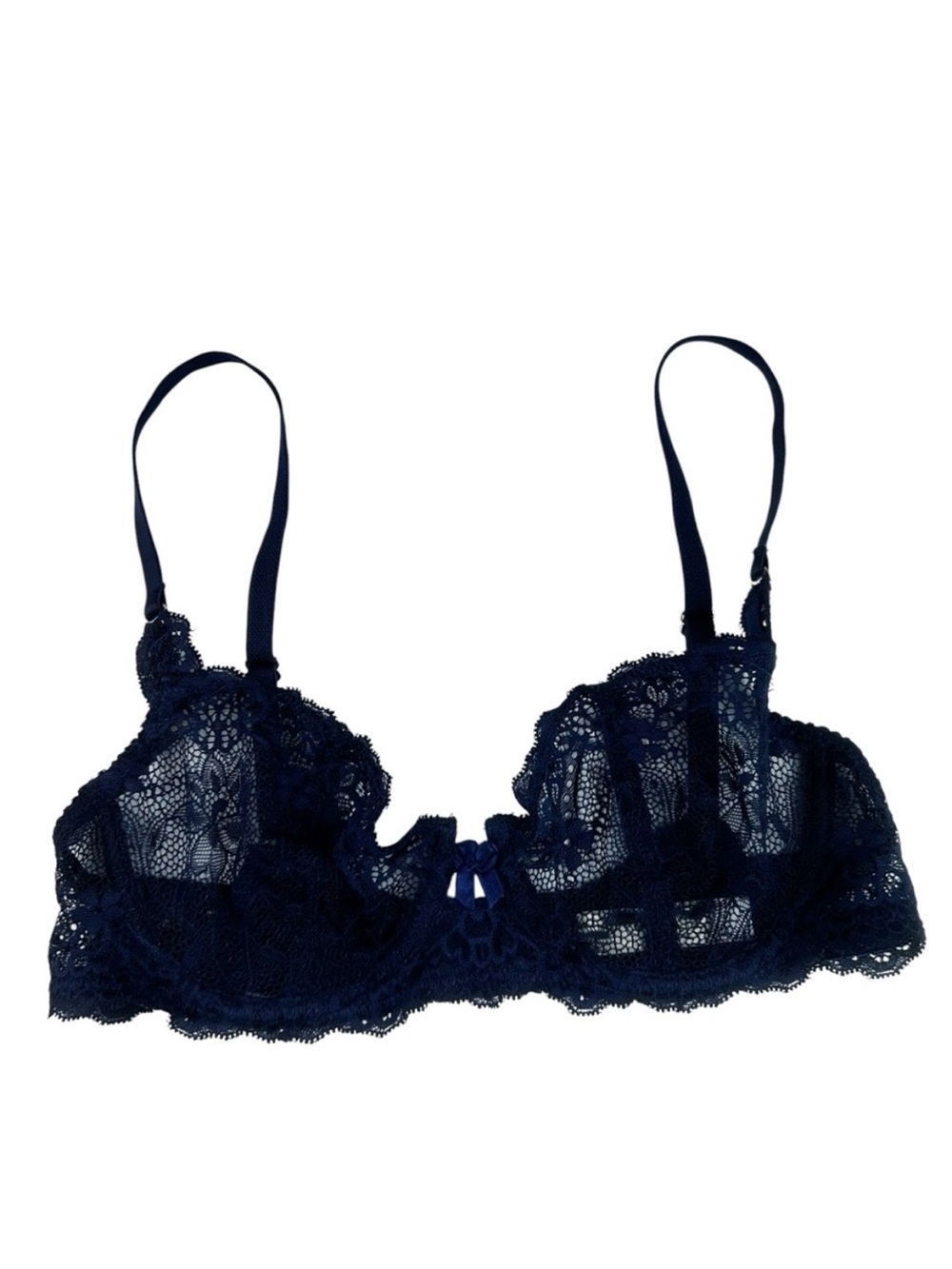 Naja Delicate Navy Lace Underwire Bra Size 32C